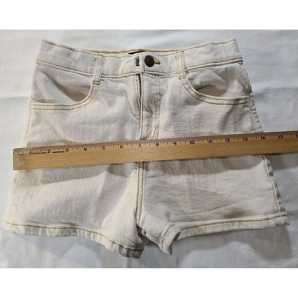 Free Assembly Cream Denim Shorts Size M (7/8) 90s A-Line High Rise - Picture 6 of 7